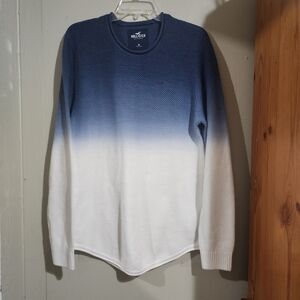 Hollister Ombre Blue to White Crewneck Sweater